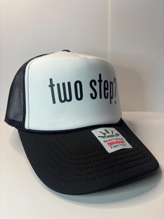 Two Step Custom Trucker Hat with parody design, Adjustable Snapback Closure, and Ideal for Any Occasion