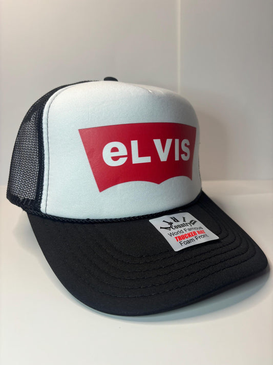 Elvis Custom Custom Trucker Hat with parody design, Adjustable Snapback Closure, and Ideal for Any Occasion