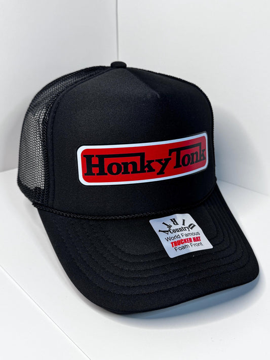 Honky Tonk Custom Trucker Hat with parody design, Adjustable Snapback Closure, and Ideal for Any Occasion