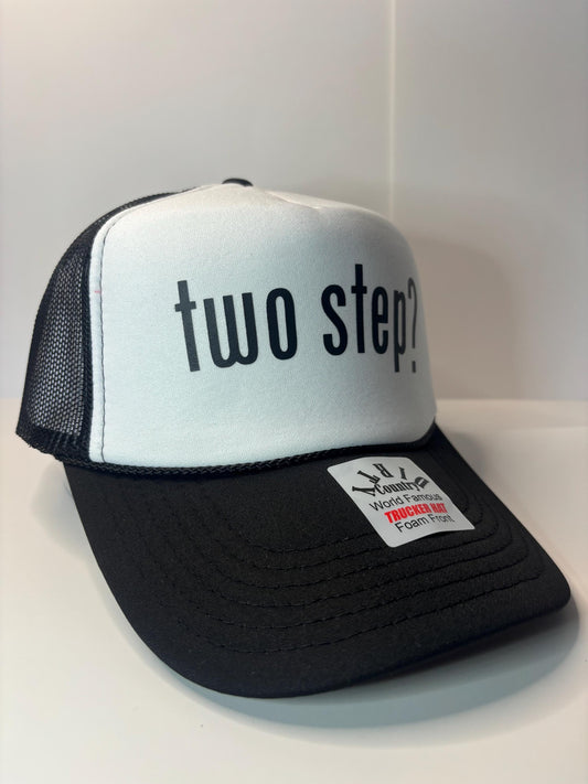 Two Step Custom Trucker Hat with parody design, Adjustable Snapback Closure, and Ideal for Any Occasion
