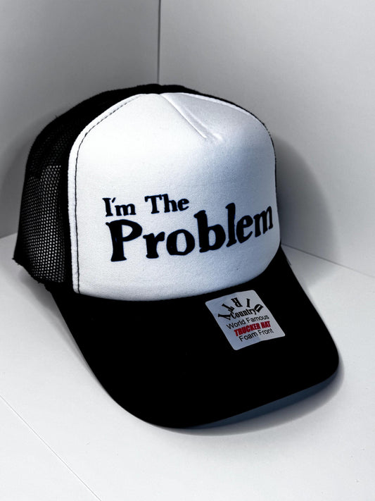I’m the problem Custom Trucker Hat with parody design, Adjustable Snapback Closure, and Ideal for Any Occasion