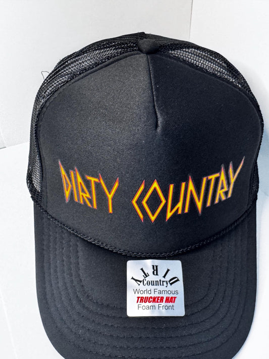 Original Dirty Country Def  Custom Trucker Hat with parody design, Adjustable Snapback Closure, and Ideal for Any Occasion