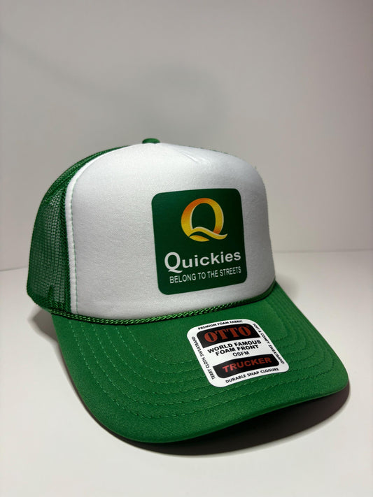 Quickies Belong to the Streets Custom Trucker Hat with parody design, Adjustable Snapback Closure, and Ideal for Any Occasion