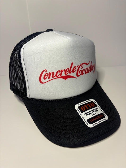 Concrete Cowboy Custom Trucker Hat with parody design, Adjustable Snapback Closure, and Ideal for Any Occasion