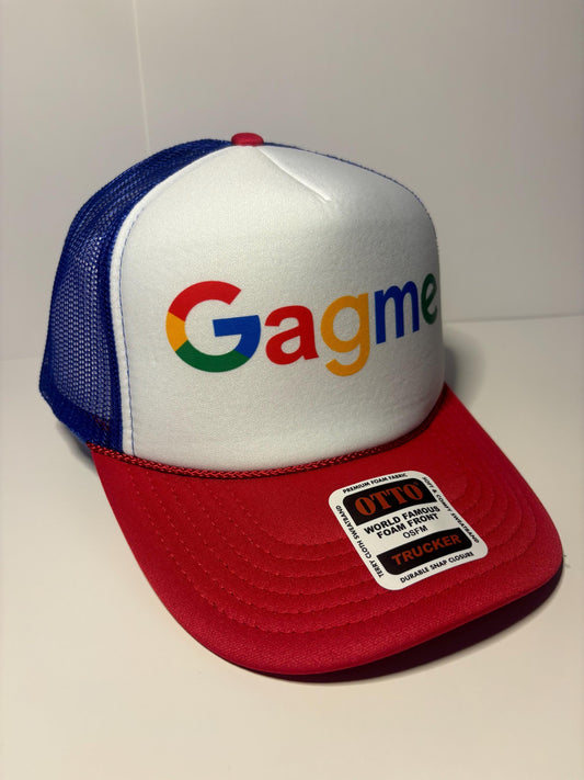 Gag Me Custom Trucker Hat with parody design, Adjustable Snapback Closure, and Ideal for Any Occasion