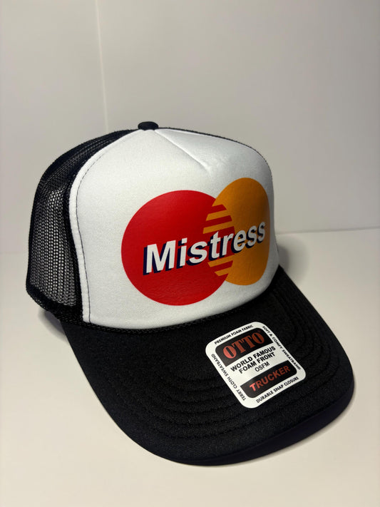 Mistress Custom Trucker Hat with parody design, Adjustable Snapback Closure, and Ideal for Any Occasion