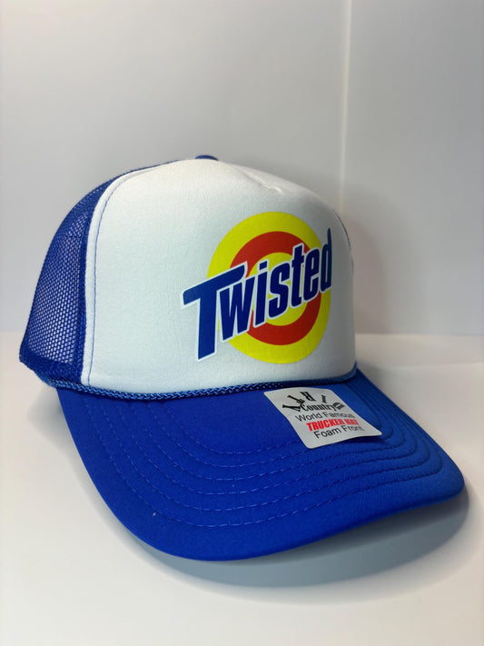 Twisted  Custom Trucker Hat with parody design, Adjustable Snapback Closure, and Ideal for Any Occasion