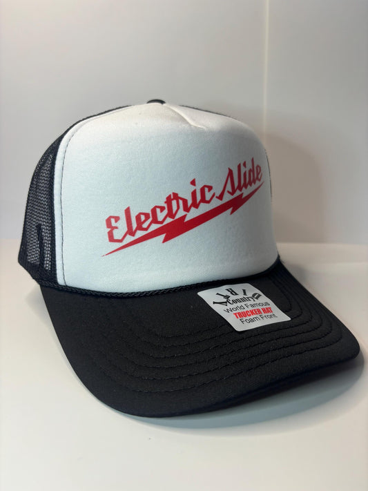 Electric Slide Custom Trucker Hat with parody design, Adjustable Snapback Closure, and Ideal for Any Occasion