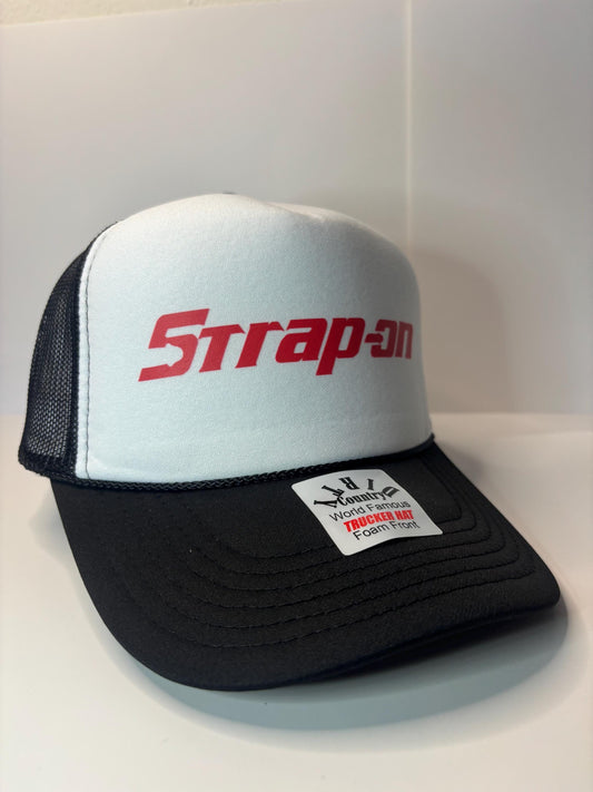 Strap-On Custom Trucker Hat with parody design, Adjustable Snapback Closure, and Ideal for Any Occasion