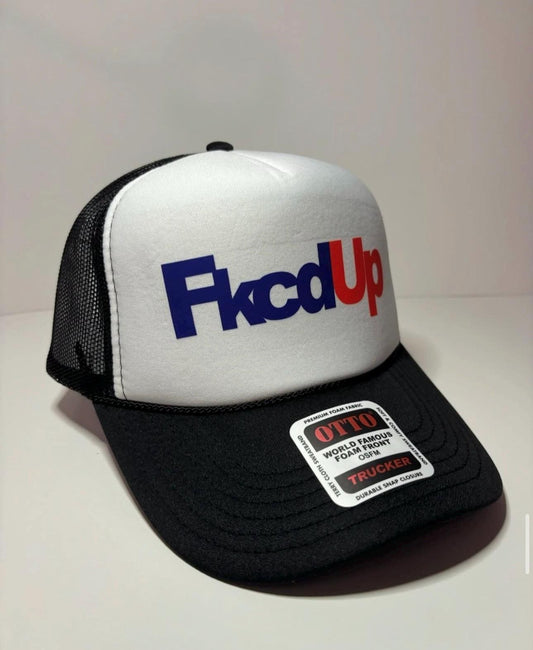 FckdUp Custom Trucker Hat with parody design, Adjustable Snapback Closure, and  Logo, Ideal for Any Occasion