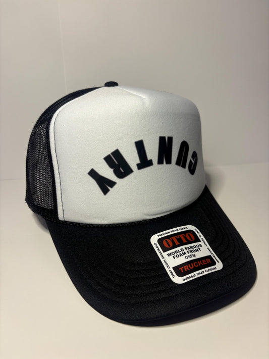 Cuntry Custom Trucker Hat with parody design, Adjustable Snapback Closure, and Ideal for Any Occasion