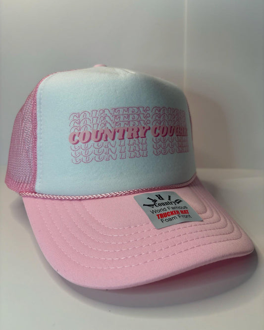 Country Cougar Custom Trucker Hat with parody design, Adjustable Snapback Closure, and Ideal for Any Occasion