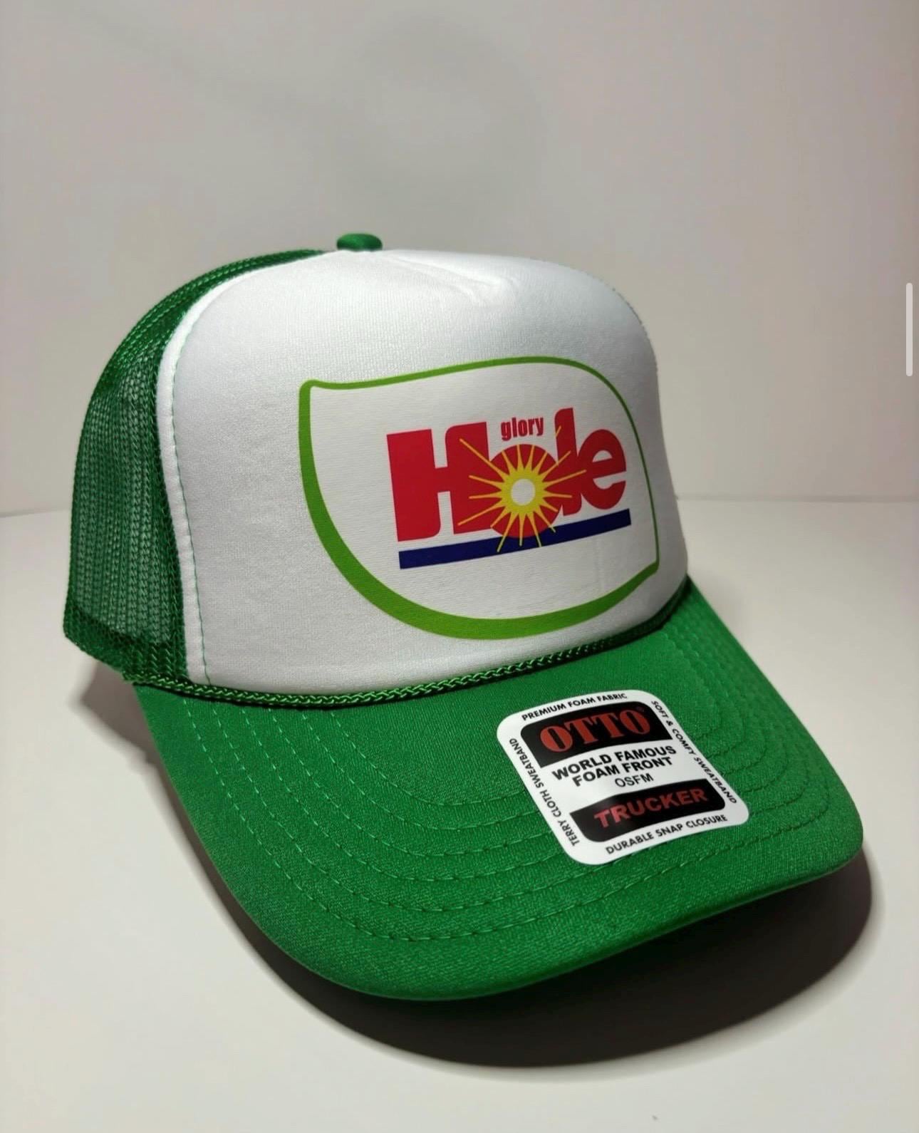 Glory Hole Custom Trucker Hat with parody design, Adjustable Snapback Closure, and  Logo, Ideal for Any Occasion