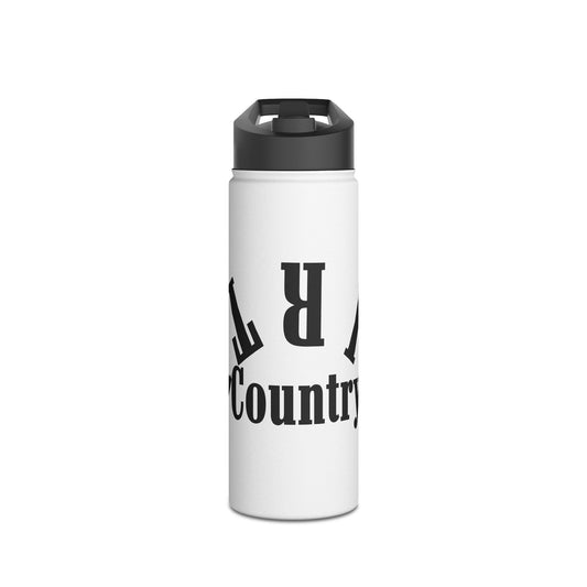 Stainless Steel Water Bottle - Country Themed Adventure Reusable Flask, Fits Outdoor Activities, Gifts for Travelers & Nature Lovers